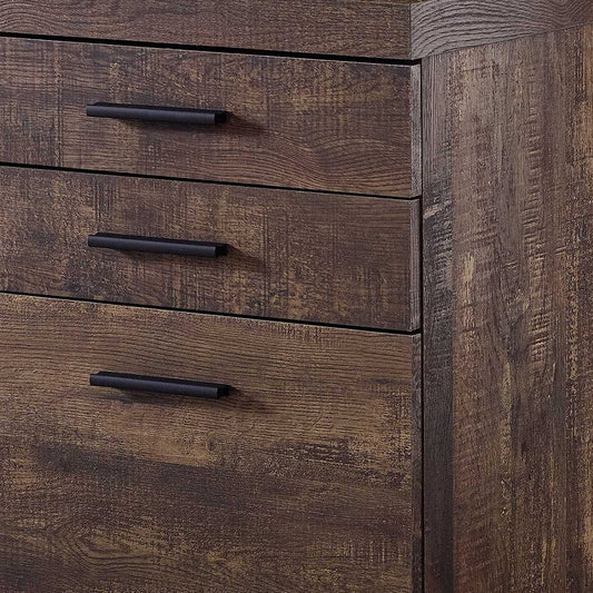 25.25" Particle Board And Mdf Filing Cabinet With 3 Drawers - Homeroots