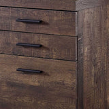 25.25" Particle Board And Mdf Filing Cabinet With 3 Drawers - Homeroots