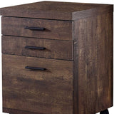25.25" Particle Board And Mdf Filing Cabinet With 3 Drawers - Homeroots