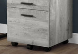 25.25" Grey Particle Board And Mdf Filing Cabinet With 3 Drawers - Homeroots - Flyclothing LLC