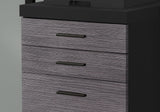 17.75" X 18.25" X 25.25" Black Grey Particle Board 3 Drawers  Filing Cabinet - Homeroots