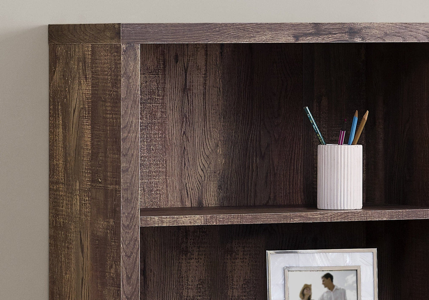 48" Brown Wood Bookcase - Homeroots - Flyclothing LLC
