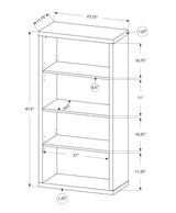 48" Brown Wood Bookcase - Homeroots - Flyclothing LLC