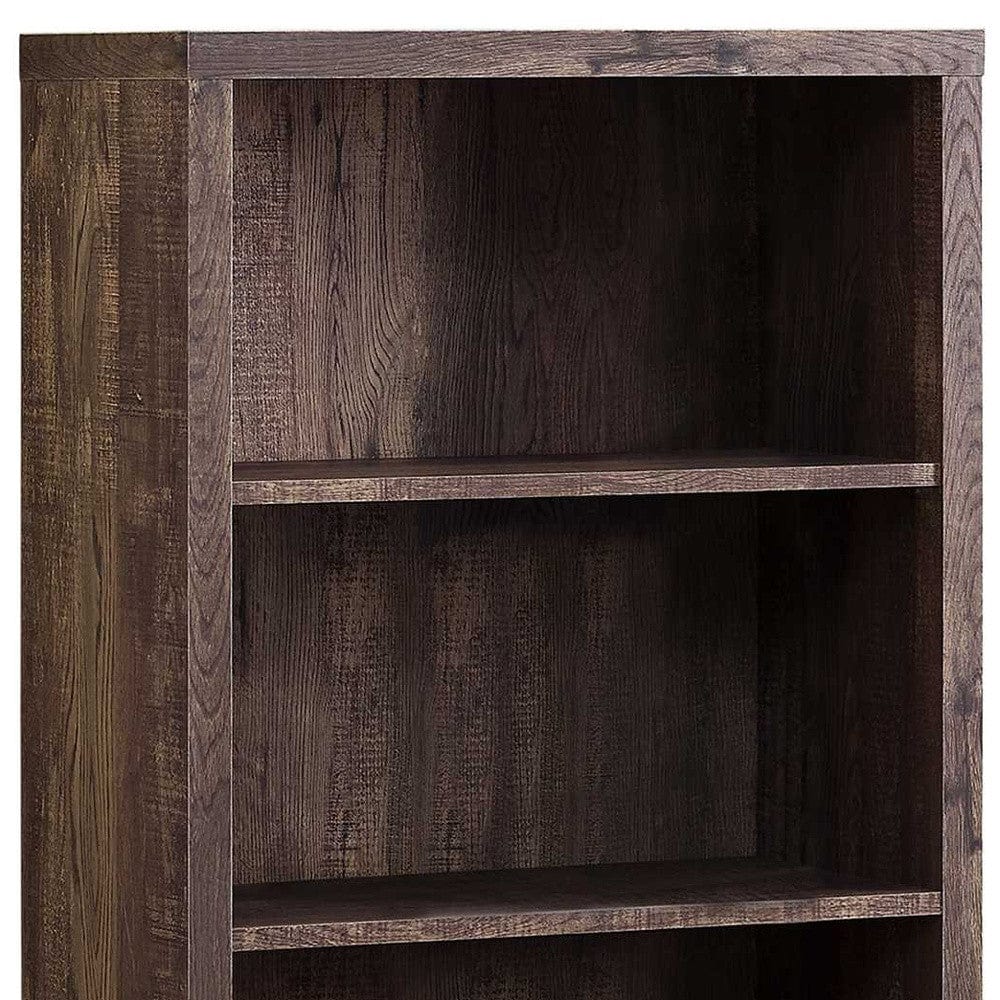 48" Brown Wood Bookcase - Homeroots