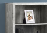 48" Gray Wood Bookcase - Homeroots - Flyclothing LLC
