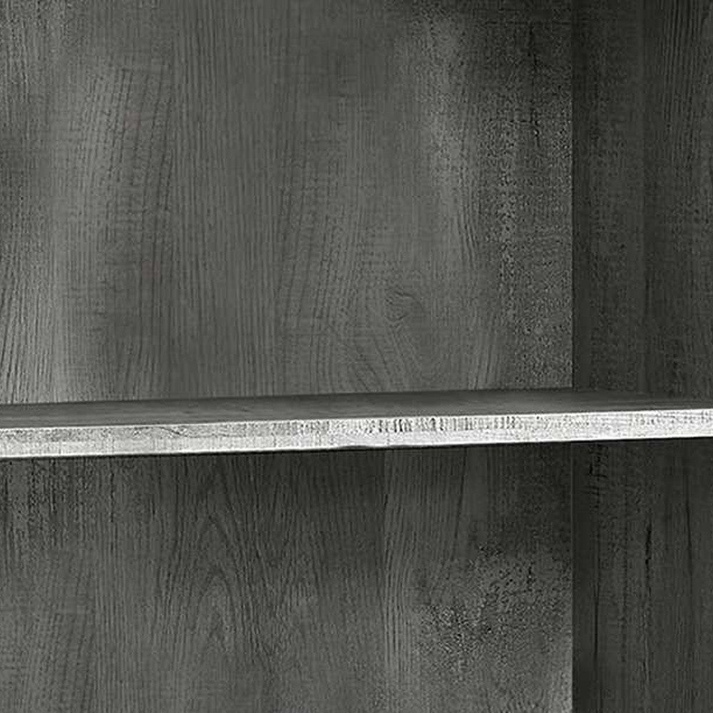 48" Gray Wood Bookcase