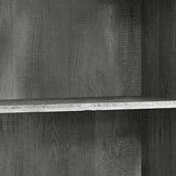 48" Gray Wood Bookcase - Homeroots