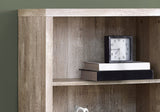 48" Taupe Wood Bookcase - Homeroots - Flyclothing LLC
