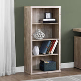 48" Taupe Wood Bookcase - Homeroots - Flyclothing LLC