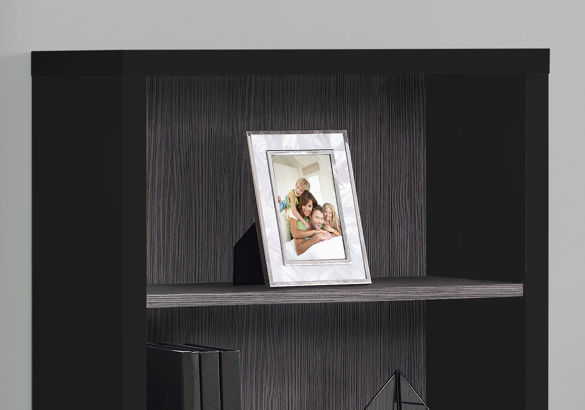 48" Black and Gray Wood Bookcase - Homeroots - Flyclothing LLC