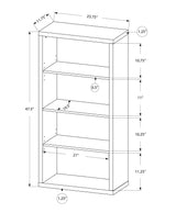 48" Black and Gray Wood Bookcase - Homeroots - Flyclothing LLC