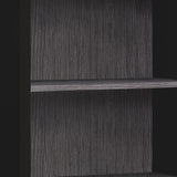 48" Black and Gray Wood Bookcase - Homeroots