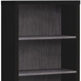 48" Black and Gray Wood Bookcase - Homeroots
