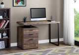 24" Brown and Black Computer Desk With Three Drawers - Homeroots - Flyclothing LLC