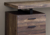 24" Brown and Black Computer Desk With Three Drawers - Homeroots - Flyclothing LLC