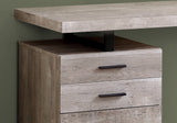 24" Taupe and Black Computer Desk With Three Drawers - Homeroots - Flyclothing LLC
