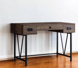 24" Brown and Black Computer Desk With Two Drawers - Homeroots - Flyclothing LLC