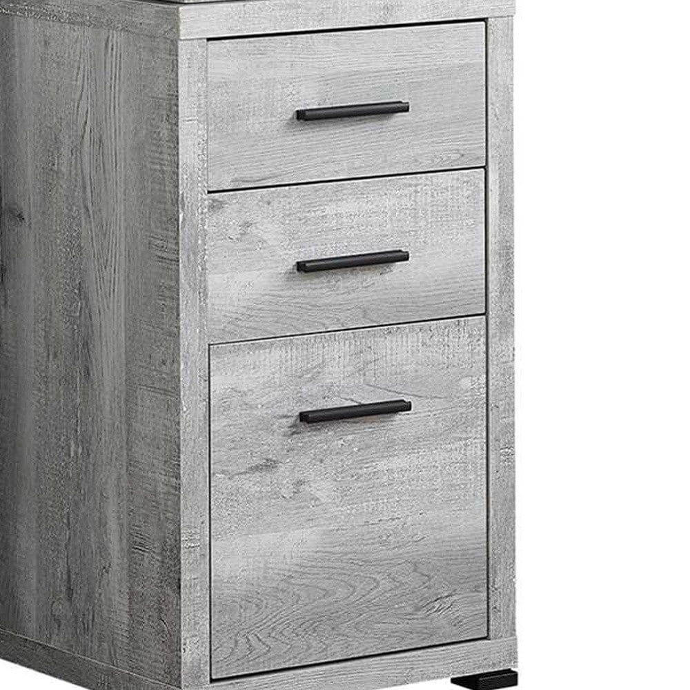 47" Gray L Shape Computer Desk With Three Drawers - Homeroots - Flyclothing LLC