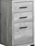 47" Gray L Shape Computer Desk With Three Drawers - Homeroots