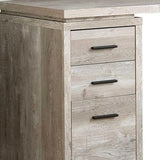 47" Taupe L Shape Computer Desk With Three Drawers - Homeroots