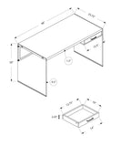 24" Brown and Clear Computer Desk - Homeroots - Flyclothing LLC