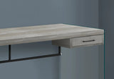 24" Gray and Clear Computer Desk - Homeroots - Flyclothing LLC