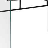24" Gray and Clear Computer Desk - Homeroots - Flyclothing LLC