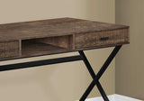 24" Brown and Black Computer Desk With Two Drawers - Homeroots - Flyclothing LLC