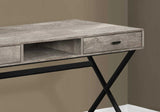 47" Taupe and Black With Two Drawers - Homeroots - Flyclothing LLC