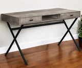 47" Taupe and Black With Two Drawers - Homeroots - Flyclothing LLC