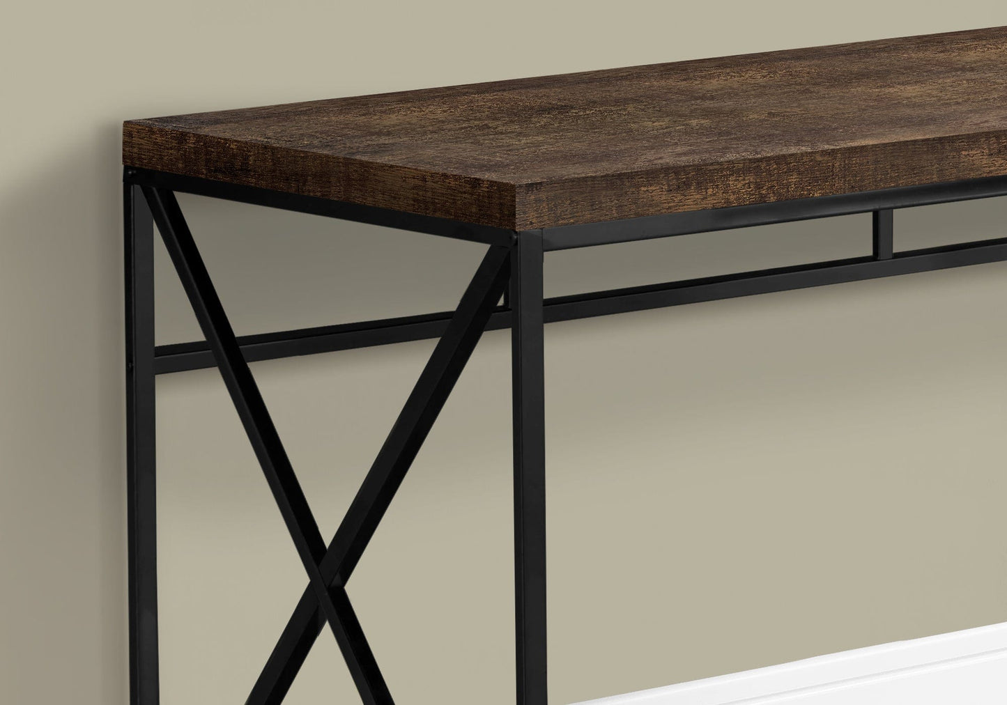 24" Brown and Black Computer Desk - Homeroots - Flyclothing LLC