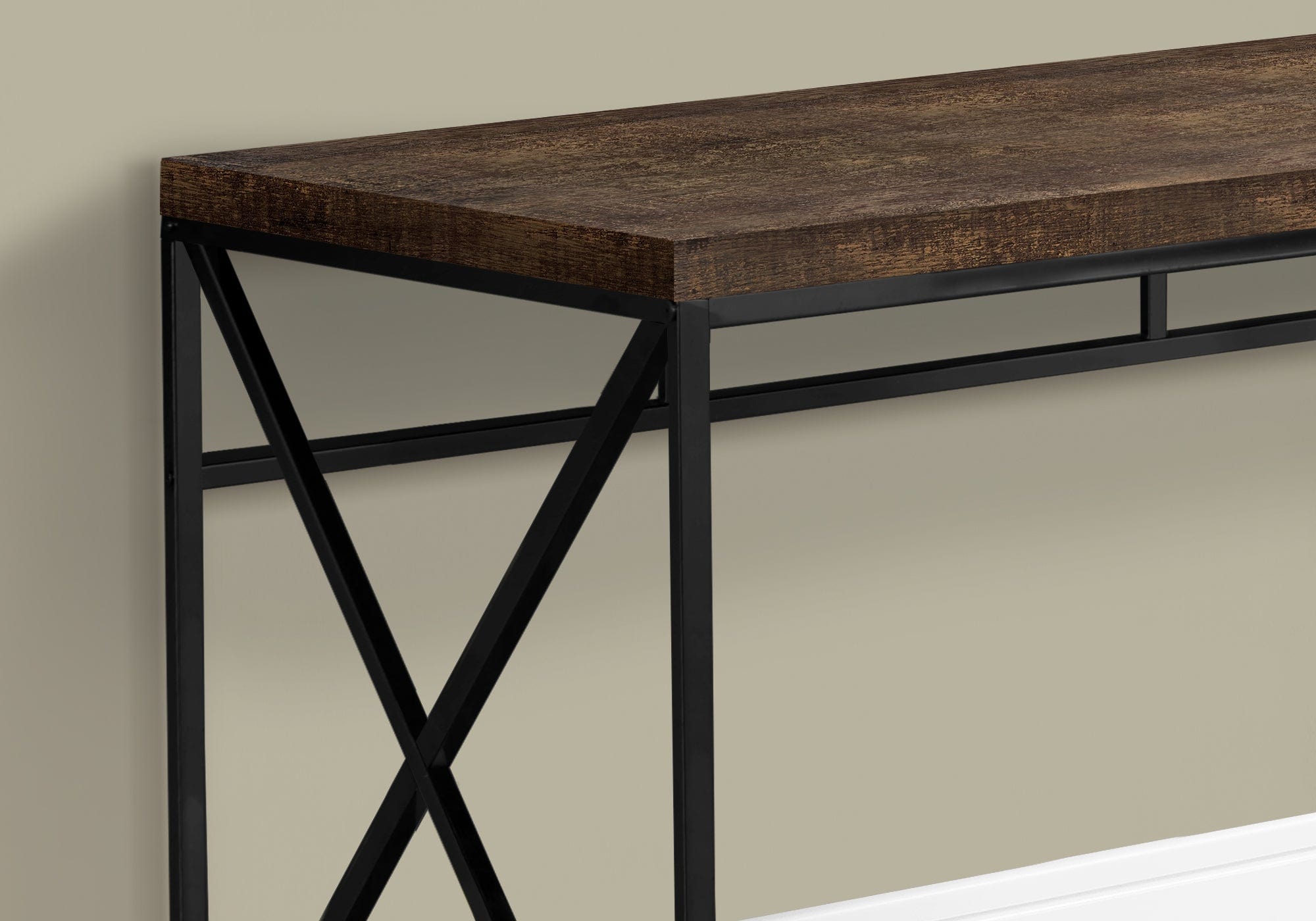 24" Brown and Black Computer Desk - Homeroots - Flyclothing LLC