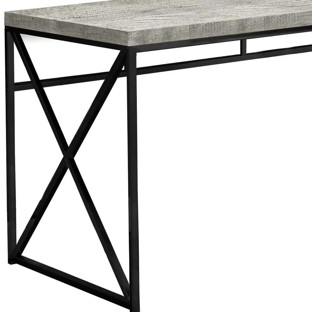 24" Gray and Black Computer Desk - Homeroots - Flyclothing LLC