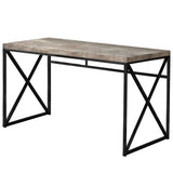 24" Taupe and Black Computer Desk - Homeroots