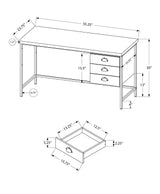 24" Brown and Black Computer Desk With Three Drawers - Homeroots - Flyclothing LLC