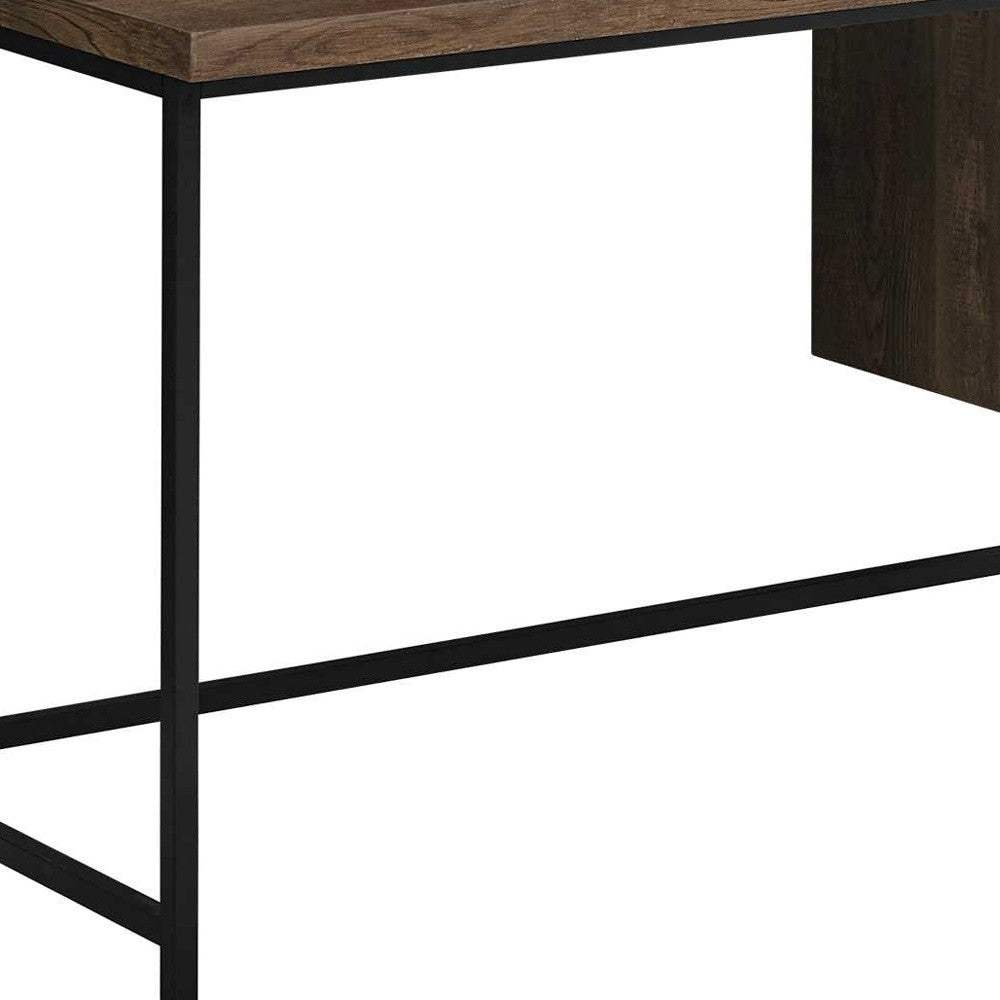 24" Brown and Black Computer Desk With Three Drawers - Homeroots - Flyclothing LLC
