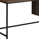 24" Brown and Black Computer Desk With Three Drawers - Homeroots