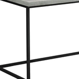 24" Gray and Black Computer Desk With Three Drawers - Homeroots