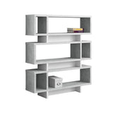 55" Gray Wood Floating Bookcase - Homeroots