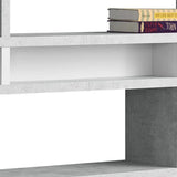 55" Gray Wood Floating Bookcase - Homeroots