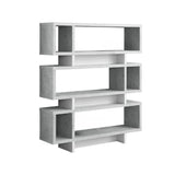 55" Gray Wood Floating Bookcase - Homeroots