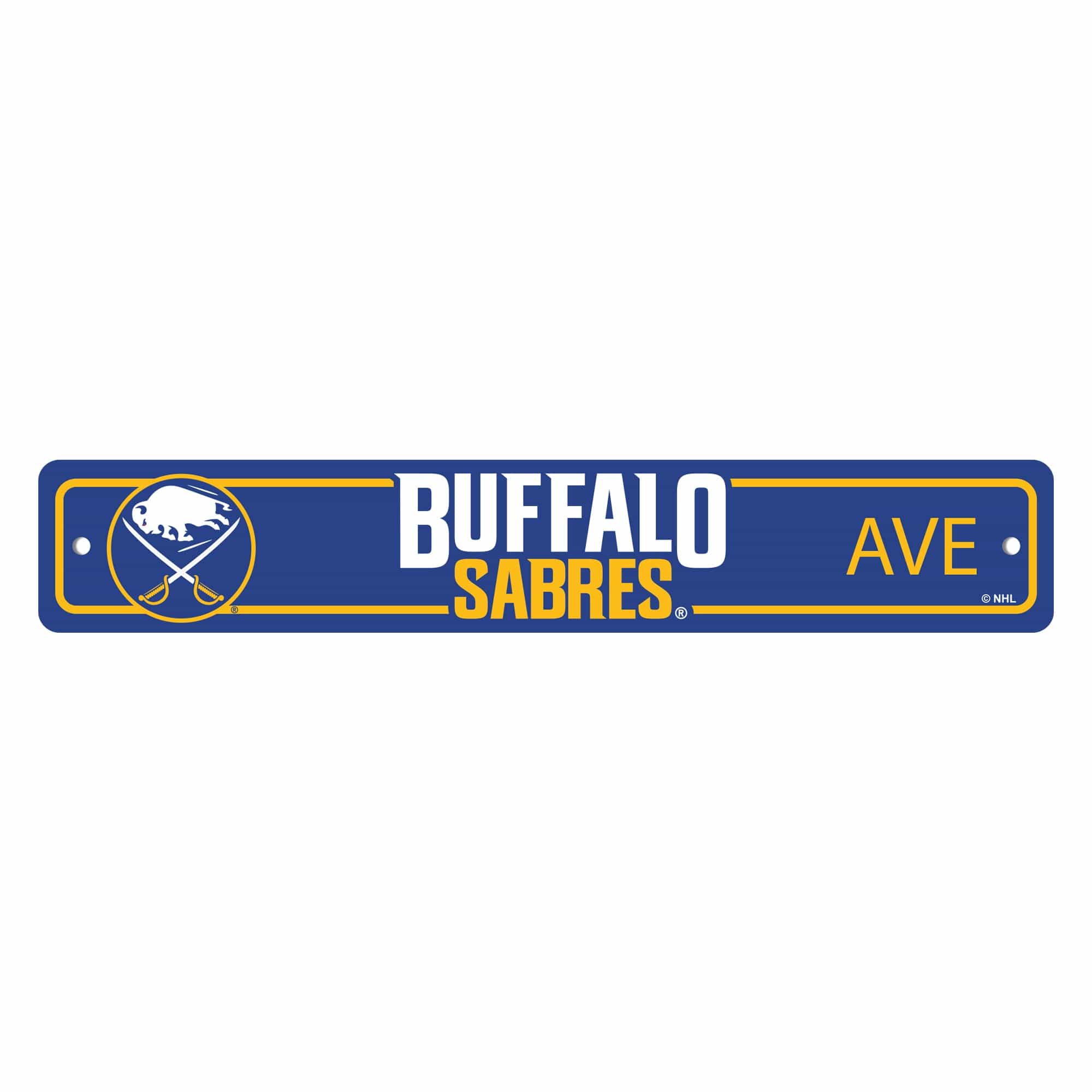 Buffalo Sabres Team Color Street Sign Décor 4in. X 24in. Lightweight - Buffalo Sabres