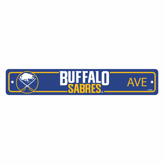 Buffalo Sabres Team Color Street Sign Décor 4in. X 24in. Lightweight - Buffalo Sabres