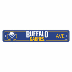Buffalo Sabres Team Color Street Sign Décor 4in. X 24in. Lightweight - Buffalo Sabres