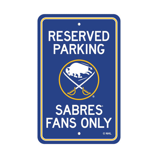 Buffalo Sabres Team Color Reserved Parking Sign Décor 18in. X 11.5in. Lightweight - Buffalo Sabres