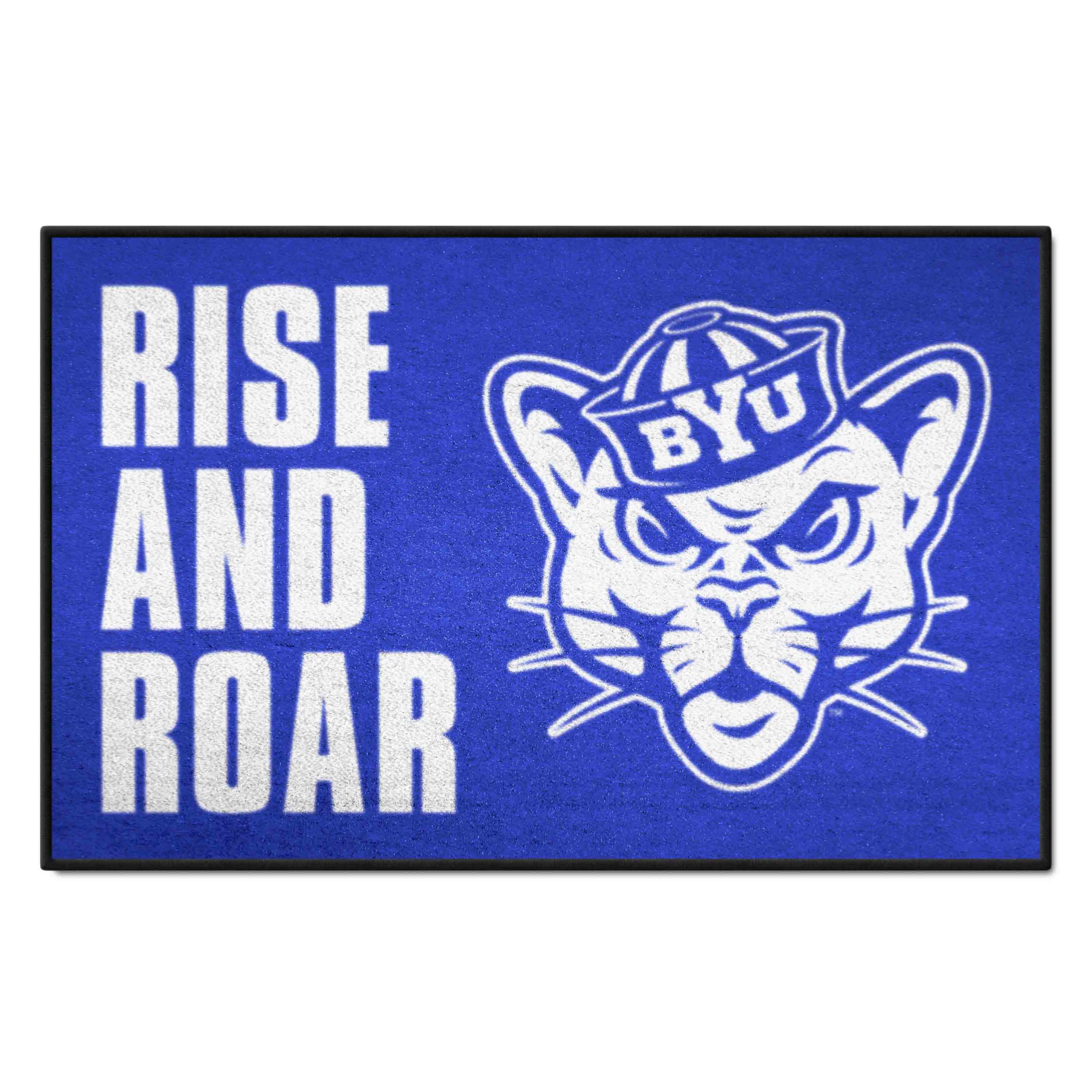 BYU Cougars Starter Mat Accent Rug - 19in. x 30in. Slogan Starter Mat - BYU