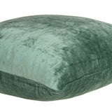 18" X 7" X 18" Transitional Green Solid Pillow Cover With Poly Insert - Homeroots - Flyclothing LLC
