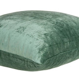 18" X 7" X 18" Transitional Green Solid Pillow Cover With Poly Insert - Homeroots