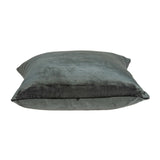 18" X 7" X 18" Transitional Charcoal Solid Pillow Cover With Poly Insert - Homeroots