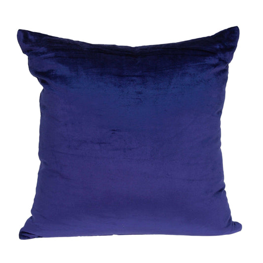 18" X 7" X 18" Transitional Royal Blue Solid Pillow Cover With Poly Insert - Homeroots